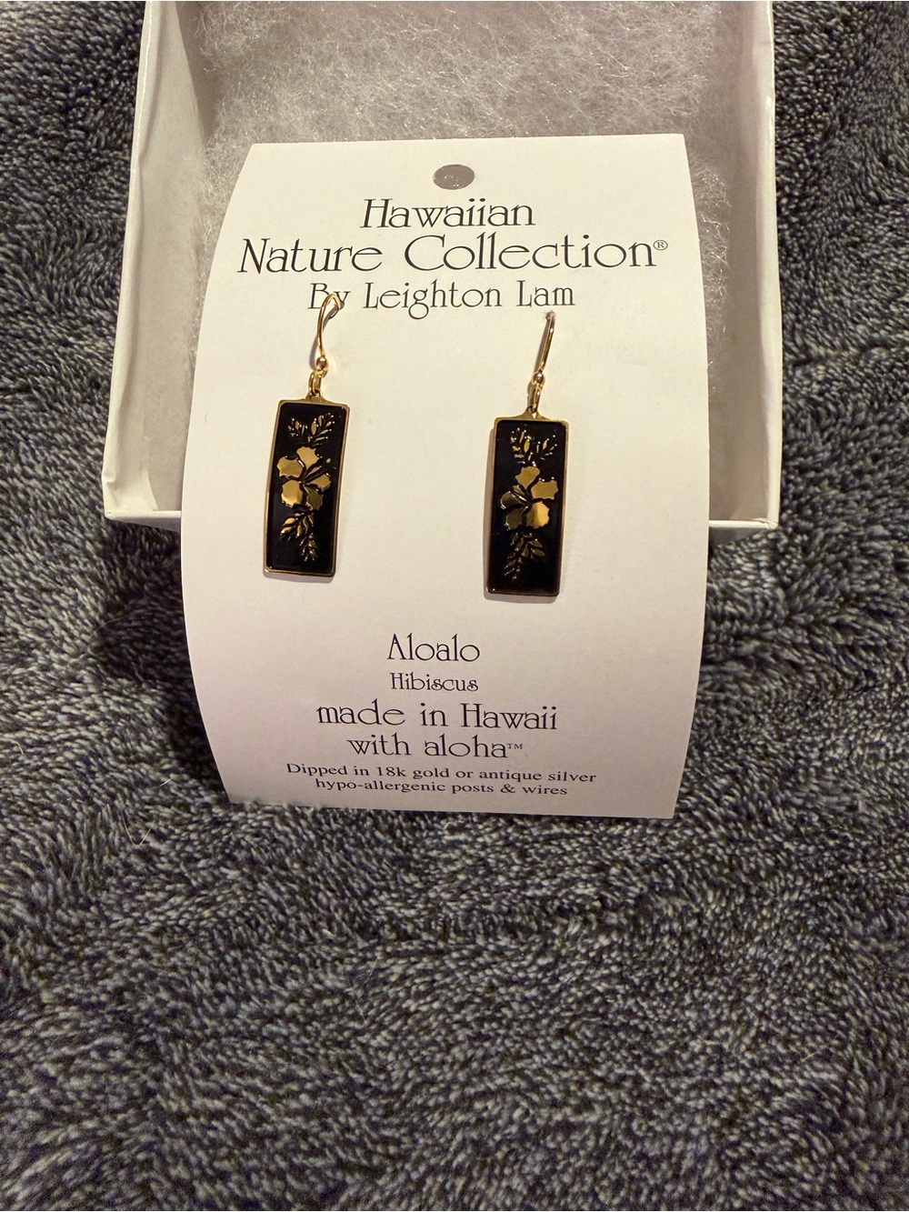 NWOT -   Nature Collection Hibiscus Earrings by Leighton Lam